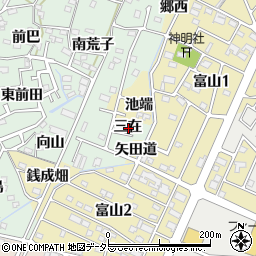 愛知県西尾市楠村町三在周辺の地図