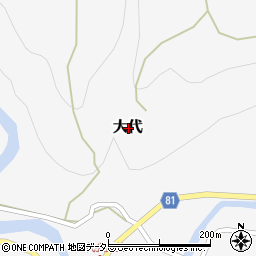静岡県島田市大代周辺の地図