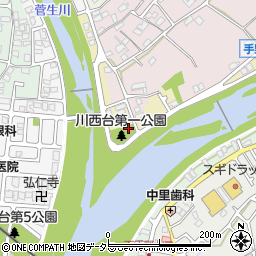 川西台第一公園周辺の地図