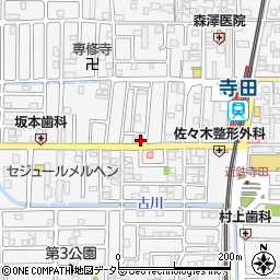 プレサンスロジェ城陽寺田駅前周辺の地図