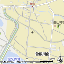 愛知県新城市中宇利曽根川南周辺の地図