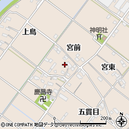 愛知県西尾市花蔵寺町宮前21周辺の地図