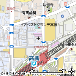タイムズ京都銀行高槻支店駐車場周辺の地図