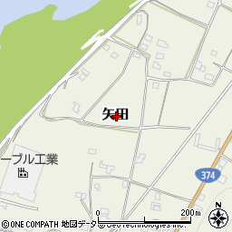 岡山県和気郡和気町矢田周辺の地図