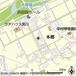 島根県浜田市内村町本郷598周辺の地図