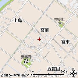 愛知県西尾市花蔵寺町宮前19周辺の地図