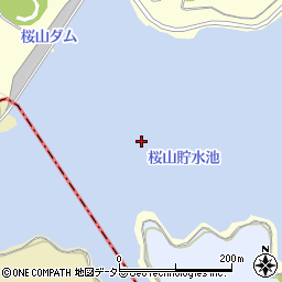 桜山貯水池周辺の地図