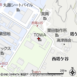 ＴＯＷＡ株式会社京都東事業所周辺の地図
