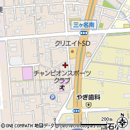 静岡県焼津市三ケ名196-1周辺の地図
