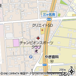 静岡県焼津市三ケ名196-1周辺の地図