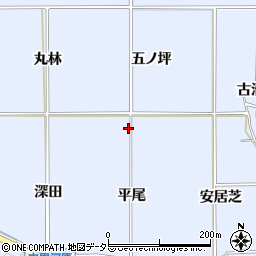 京都府八幡市内里平尾周辺の地図