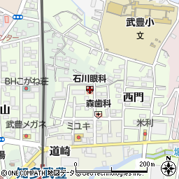 石川眼科周辺の地図