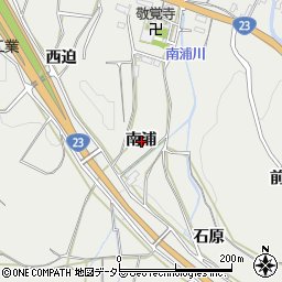 愛知県額田郡幸田町須美南浦周辺の地図