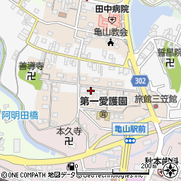 三重県亀山市南崎町周辺の地図