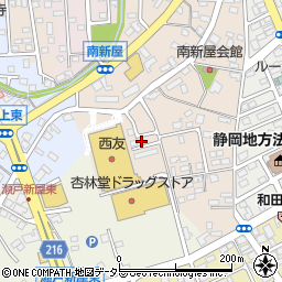 静岡県藤枝市南新屋361-42周辺の地図