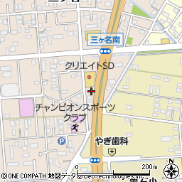 静岡県焼津市三ケ名203周辺の地図