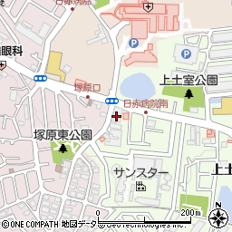 コクミン薬局高槻店周辺の地図