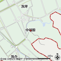 愛知県西尾市家武町中川原周辺の地図