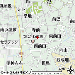 愛知県西尾市楠村町明神後周辺の地図