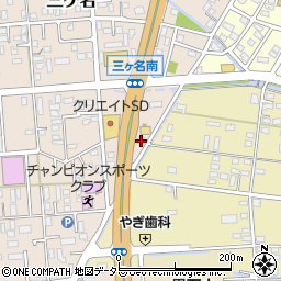 静岡県焼津市三ケ名208-2周辺の地図