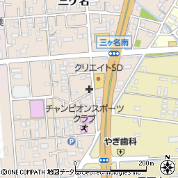 静岡県焼津市三ケ名223-4周辺の地図