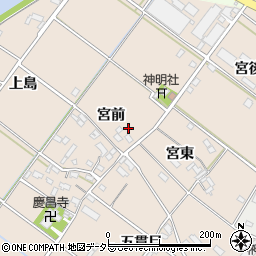 愛知県西尾市花蔵寺町宮前6周辺の地図