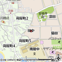 愛知県常滑市苅屋田中周辺の地図