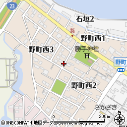 三重県鈴鹿市野町西周辺の地図