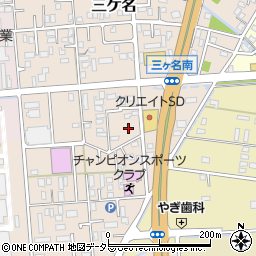 静岡県焼津市三ケ名222周辺の地図