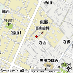 愛知県西尾市富山町於三周辺の地図