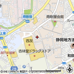 静岡県藤枝市南新屋361-36周辺の地図