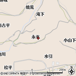 愛知県豊川市金沢町永平周辺の地図