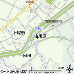 愛知県西尾市室町中川原周辺の地図