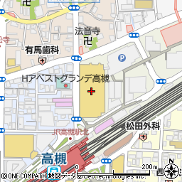 銀座ハゲ天　高槻阪急店周辺の地図