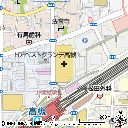スターバックスコーヒー高槻阪急スクエア店周辺の地図