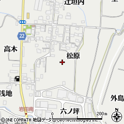 京都府八幡市岩田松原周辺の地図