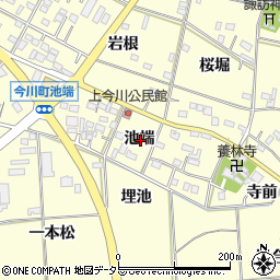 愛知県西尾市今川町池端周辺の地図