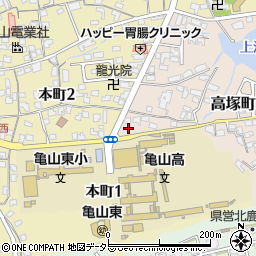 亀山城跡上野町線周辺の地図