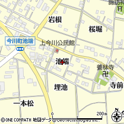 愛知県西尾市今川町（池端）周辺の地図