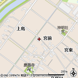 愛知県西尾市花蔵寺町宮前17周辺の地図