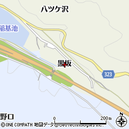 愛知県額田郡幸田町荻黒坂周辺の地図