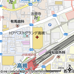 関西スーパー高槻店周辺の地図