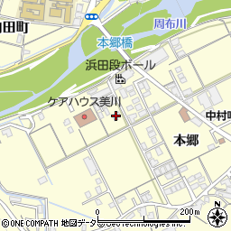 島根県浜田市内村町本郷593-3周辺の地図