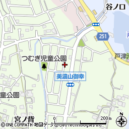 京都府八幡市美濃山御幸周辺の地図