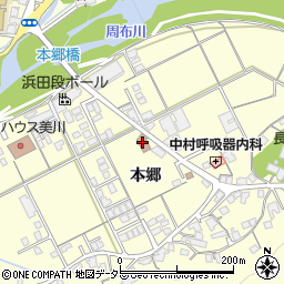 島根県浜田市内村町本郷592-1周辺の地図