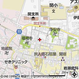 三重県亀山市関町木崎827周辺の地図