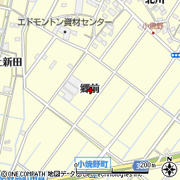 愛知県西尾市小焼野町郷前周辺の地図