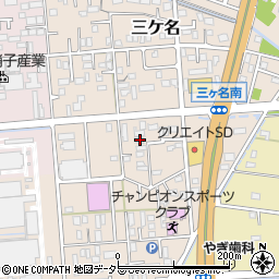 静岡県焼津市三ケ名272-1周辺の地図