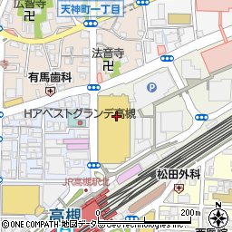 高槻阪急スクエア　４階催場周辺の地図