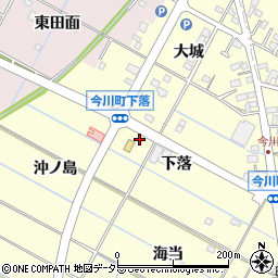 愛知県西尾市今川町（下落）周辺の地図
